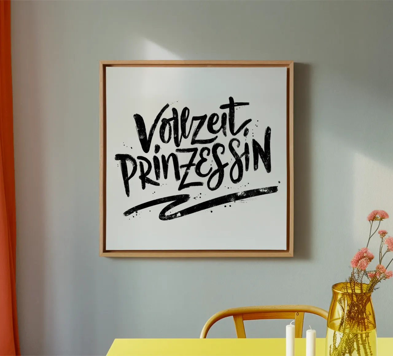 Vollzeit Prinzessin. Brush Kalligrafie Leinwand von CalliLetters