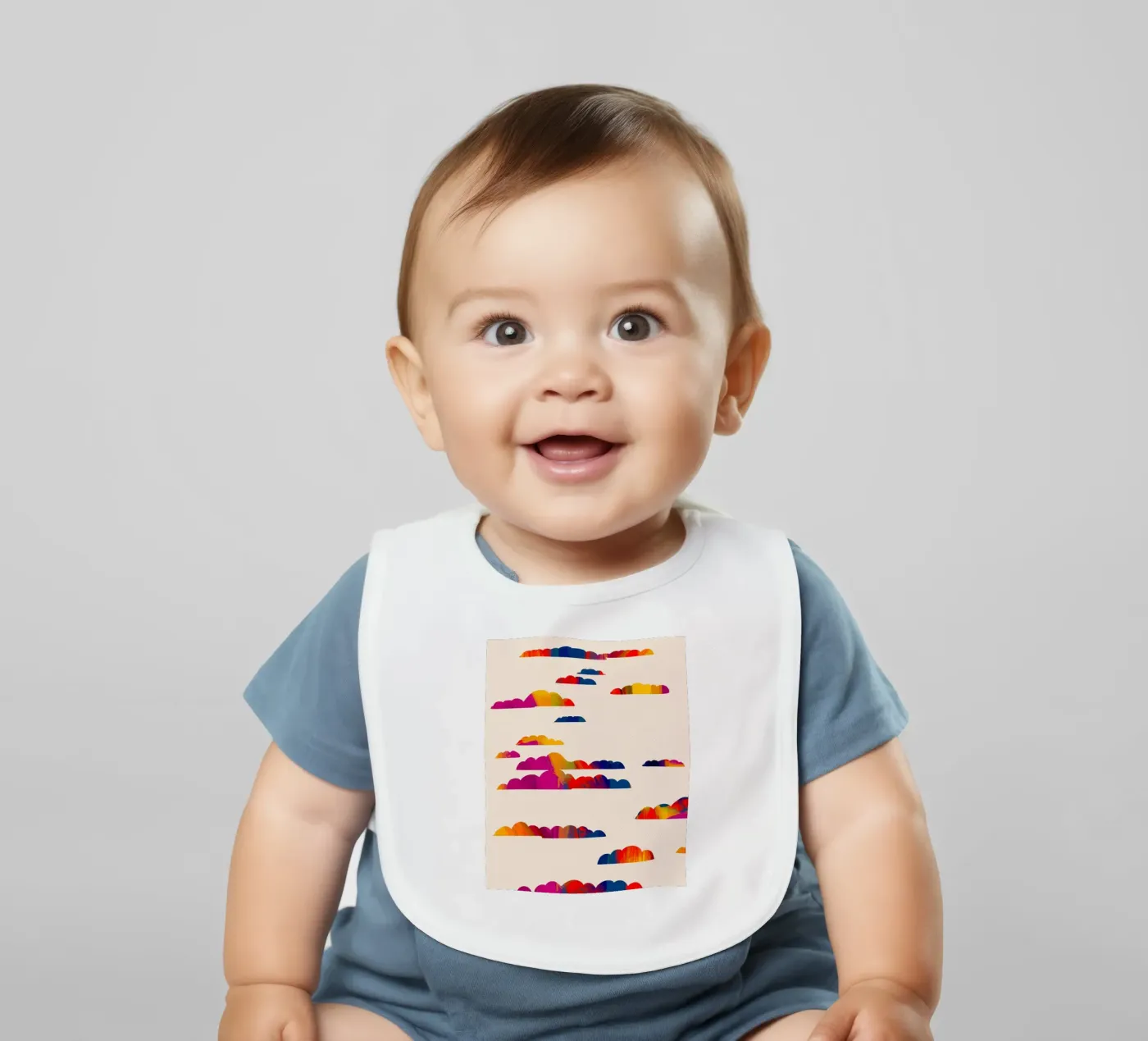 Totem Clouds baby bib by 83oranges.com