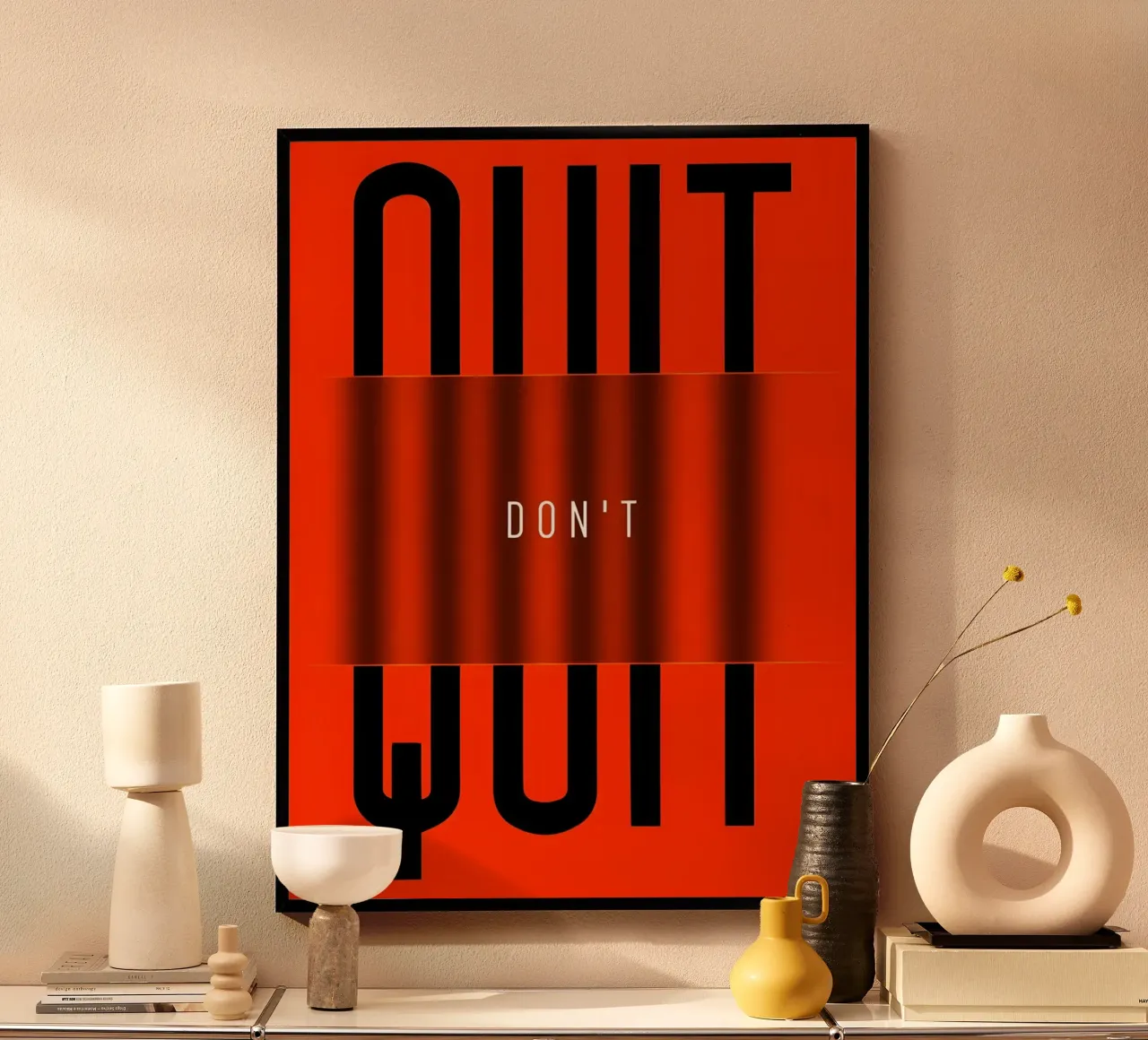 Quit poster by QuoteFrame