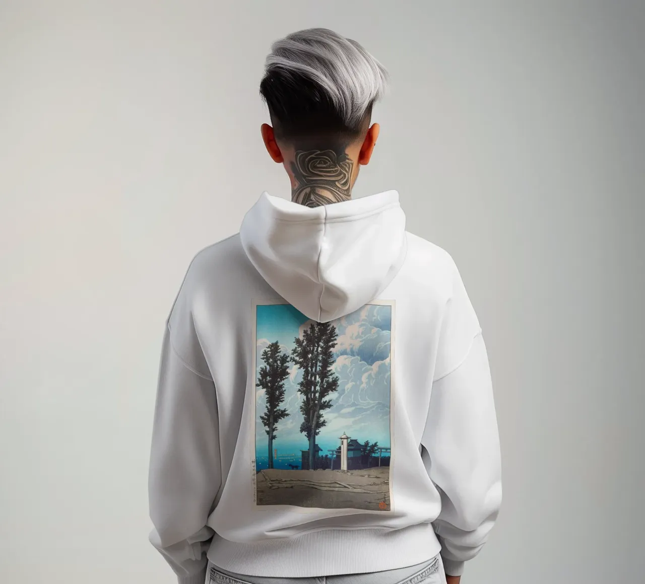 Kanda Myōjin Shrine Ground by Kawase Hasui Hoodie von Chérie Prints