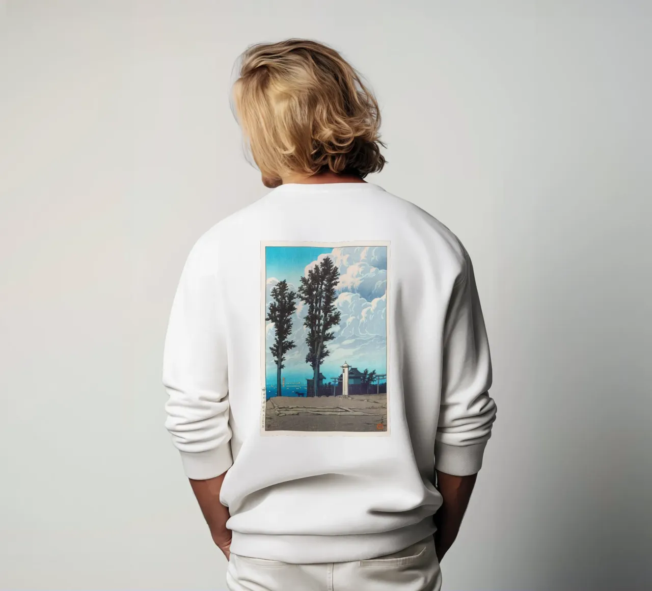 Kanda Myōjin Shrine Ground by Kawase Hasui felpa da Chérie Prints