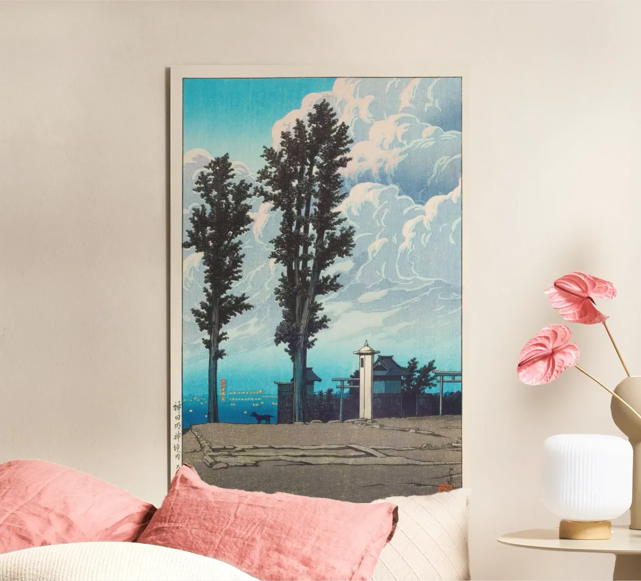 Kanda Myōjin Shrine Ground by Kawase Hasui alluminio dibond da Chérie Prints