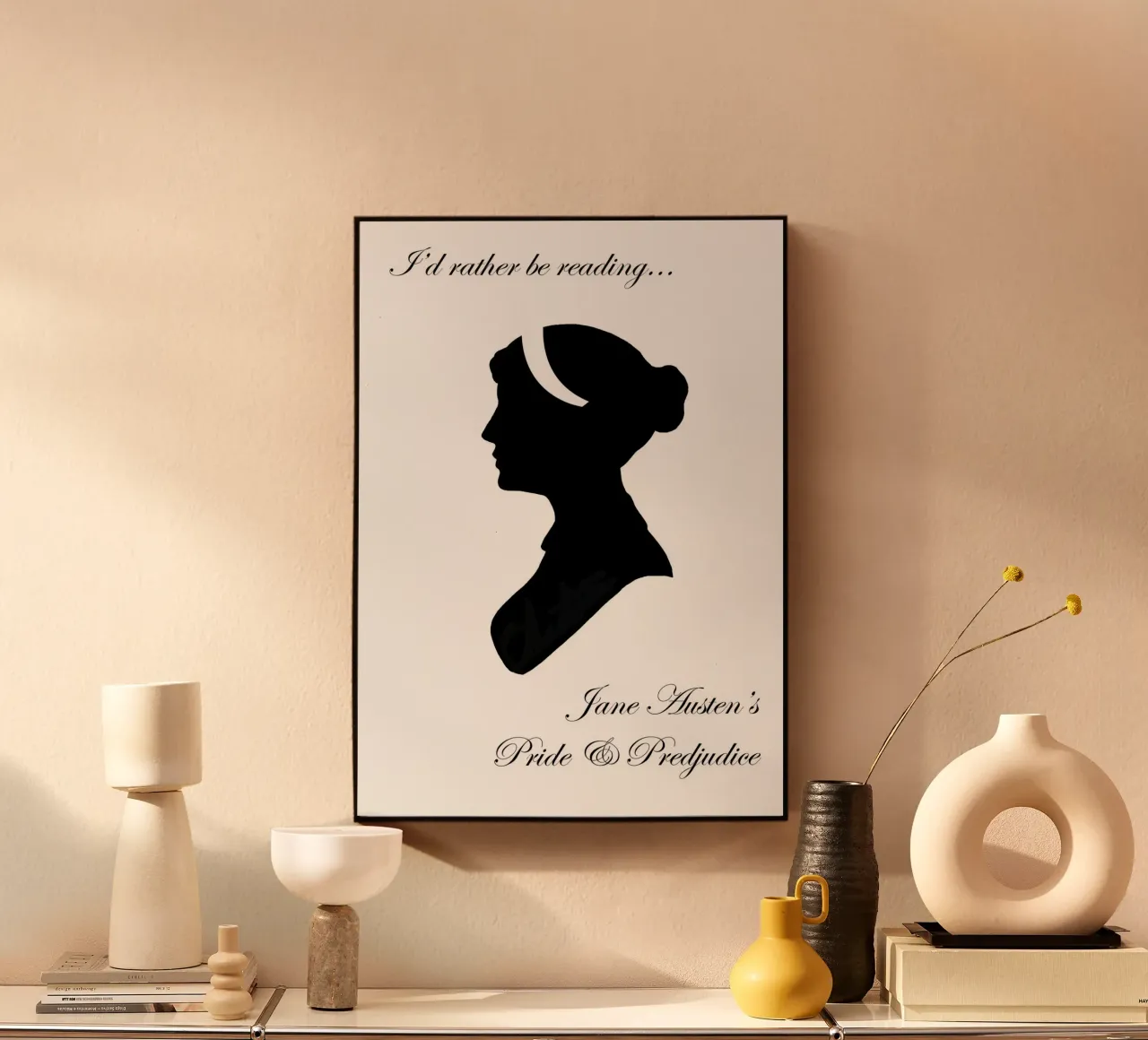 Orgoglio e pregiudizio di Jane Austen alluminio dibond da Emma Jane