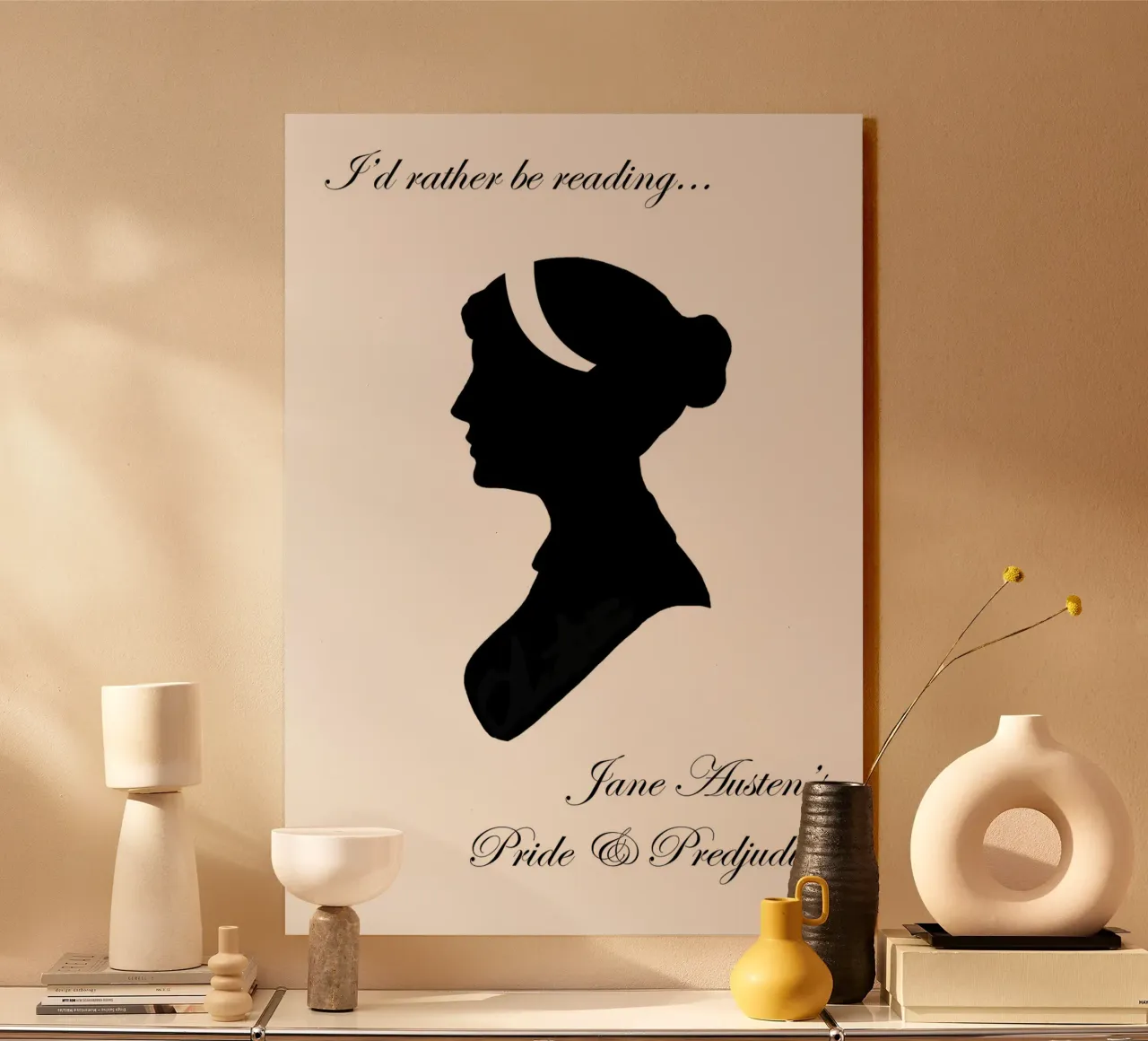 Orgoglio e pregiudizio di Jane Austen alluminio dibond da Emma Jane