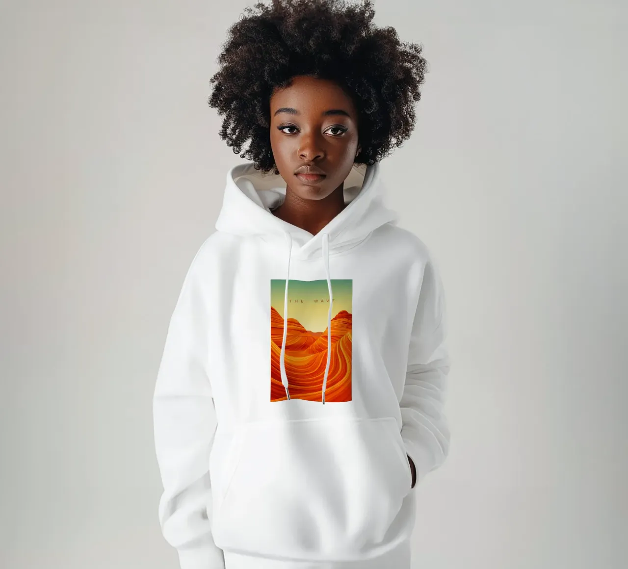 The Wave felpa con cappuccio da minimalist designs