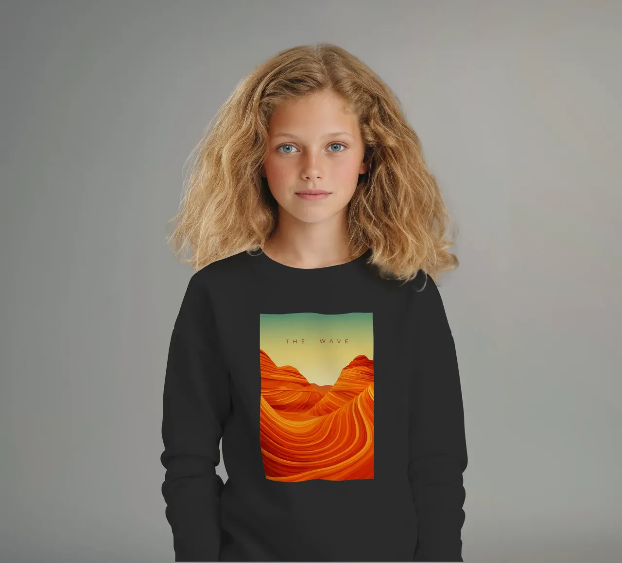 The Wave felpa bambino da minimalist designs