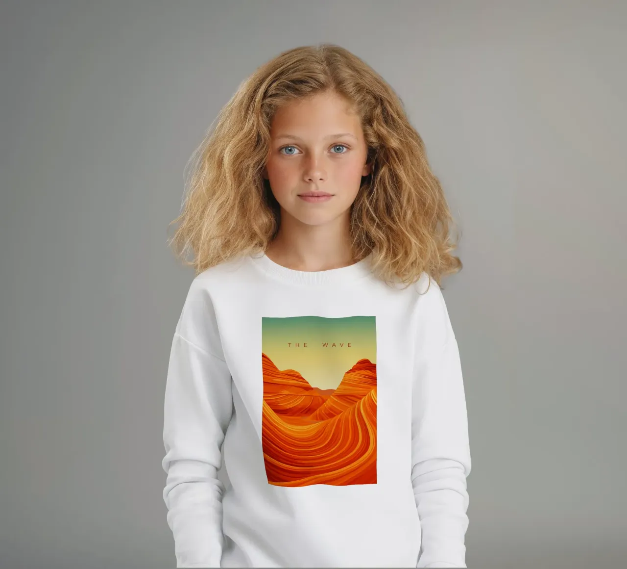 The Wave felpa bambino da minimalist designs