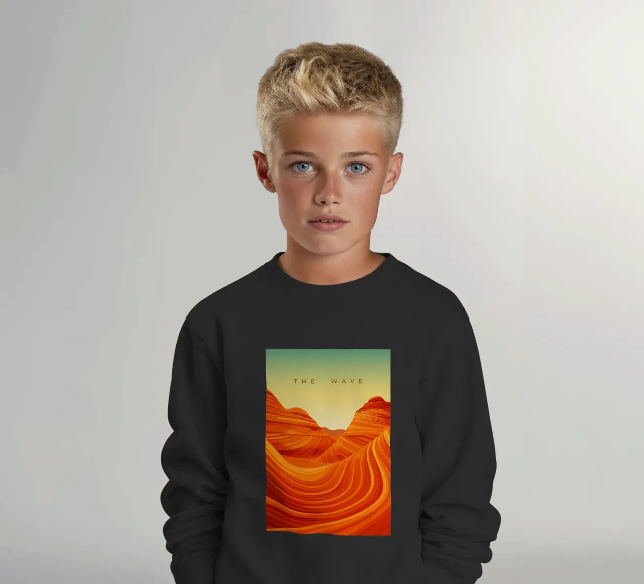 The Wave felpa bambino da minimalist designs