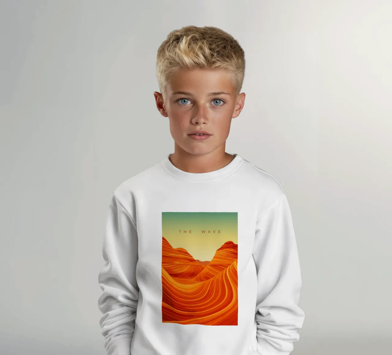 The Wave felpa bambino da minimalist designs