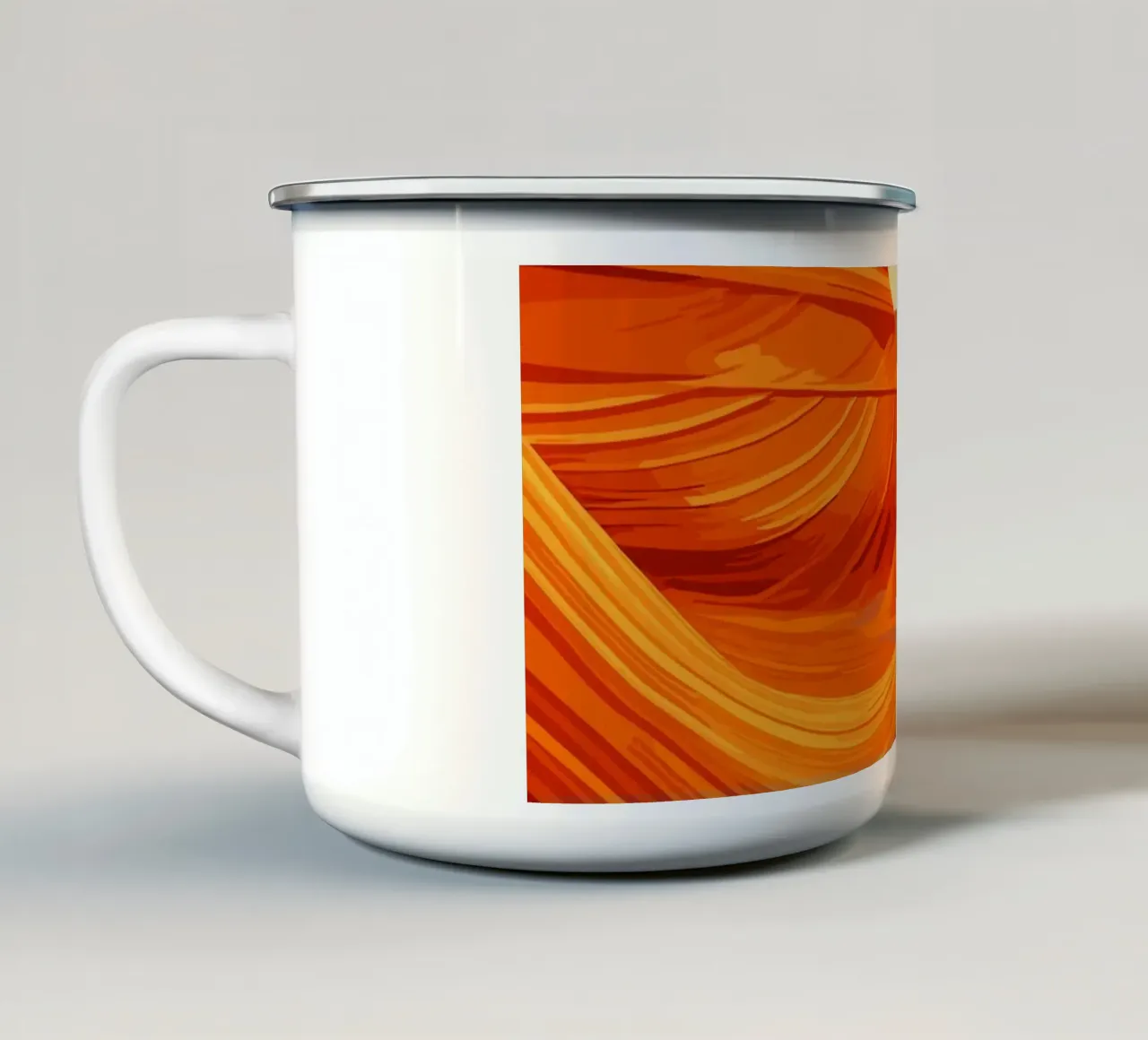 The Wave tazza in smalto da minimalist designs
