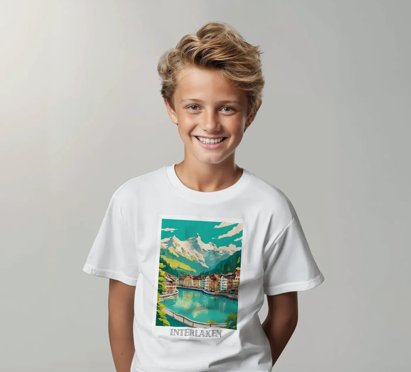 Interlaken t-shirt bambini da DesignArt