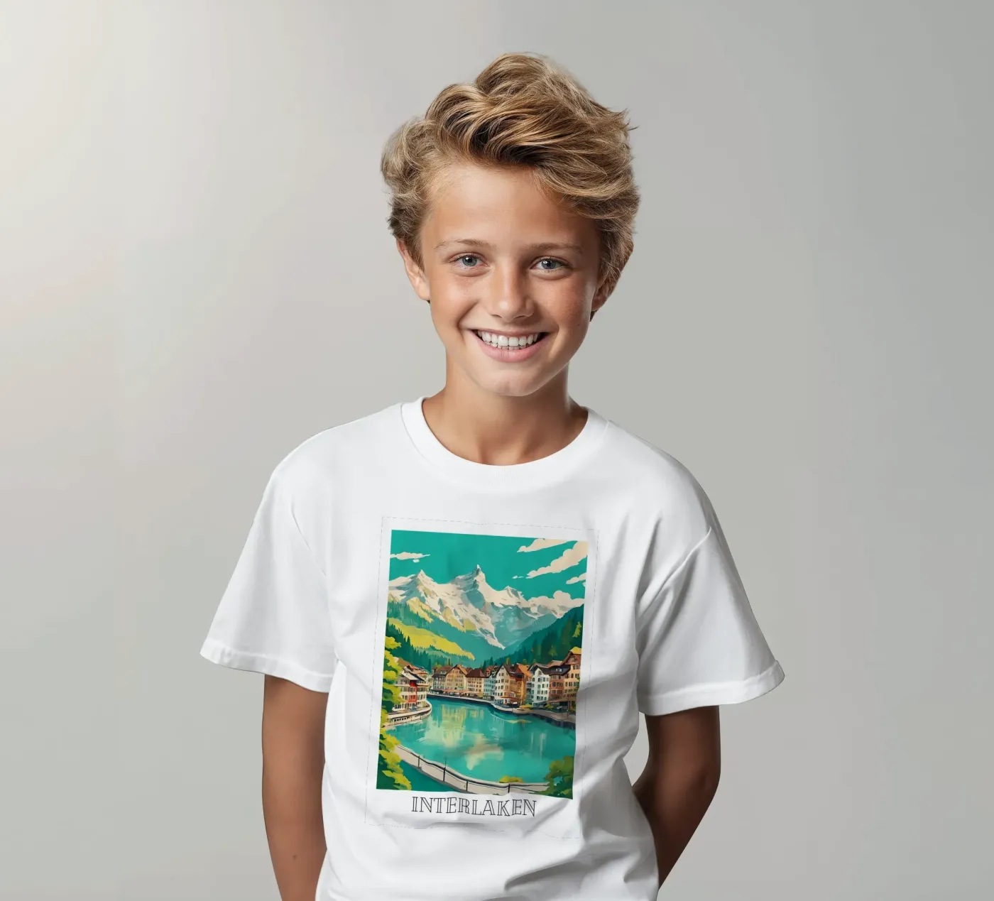 Interlaken t-shirt bambini da DesignArt