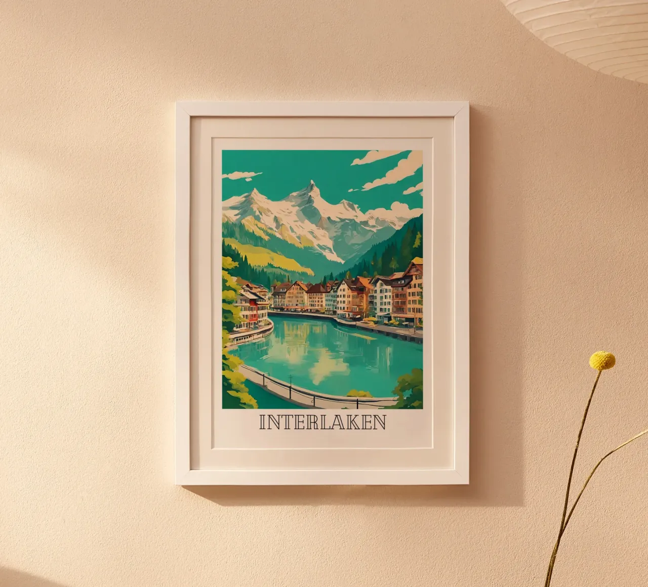 Interlaken poster con telaio in alluminio da DesignArt