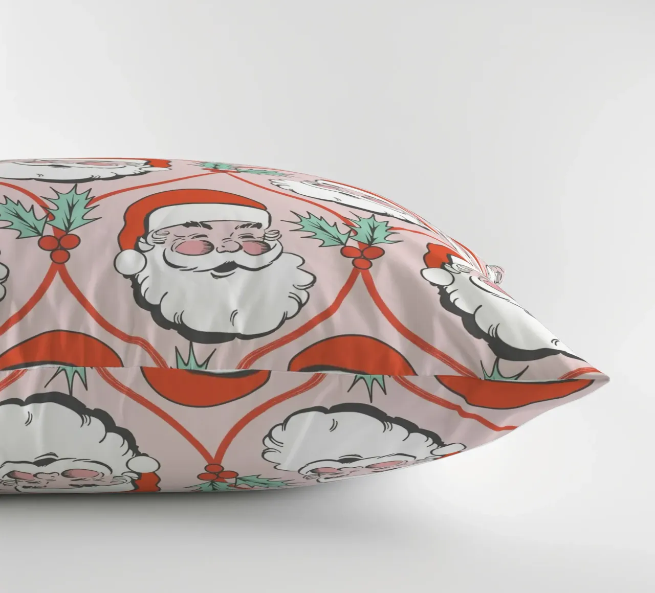 Babbo Natale allegro e retrò cuscino da Winter Whispers