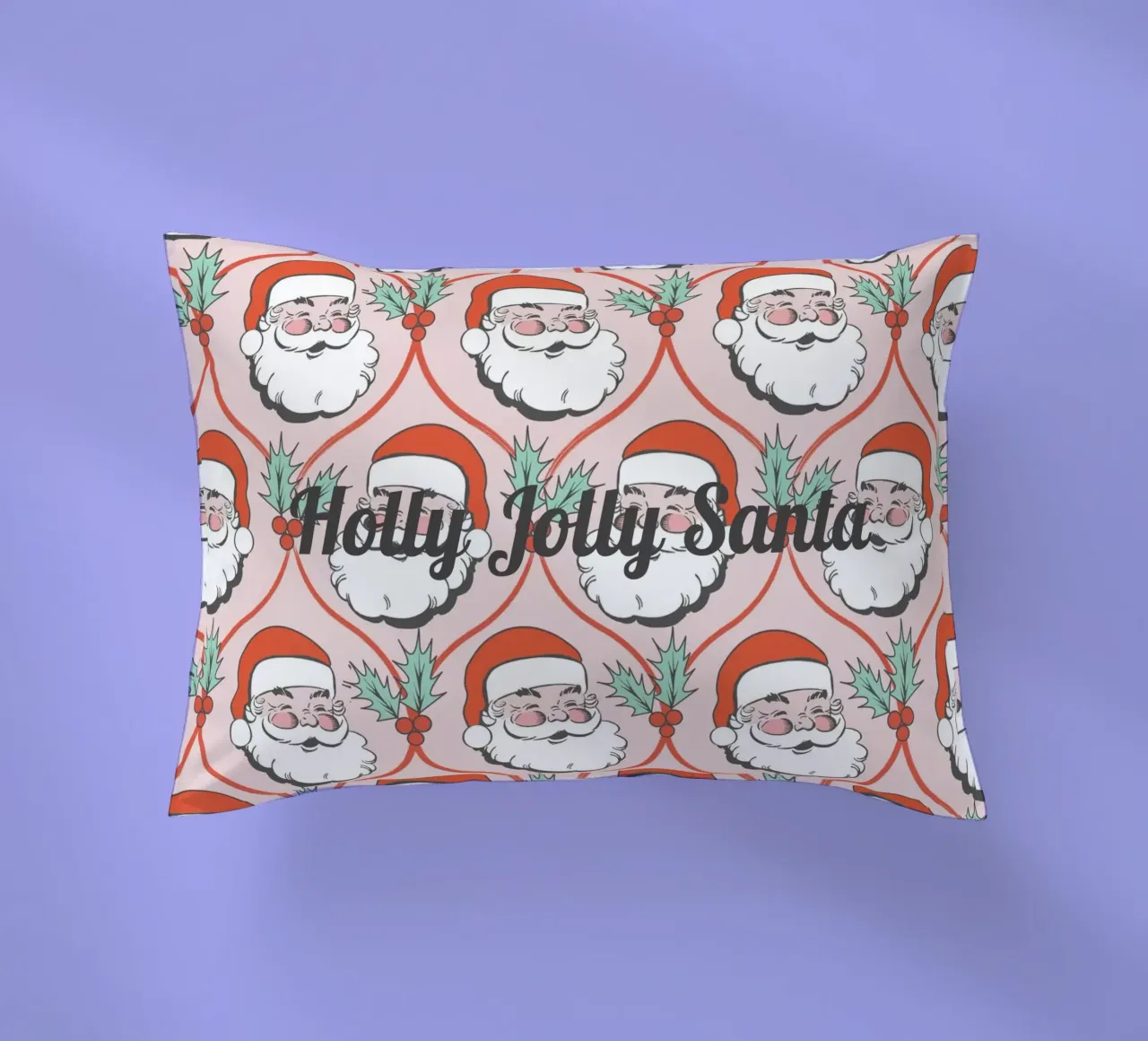 Babbo Natale allegro e retrò cuscino da Winter Whispers