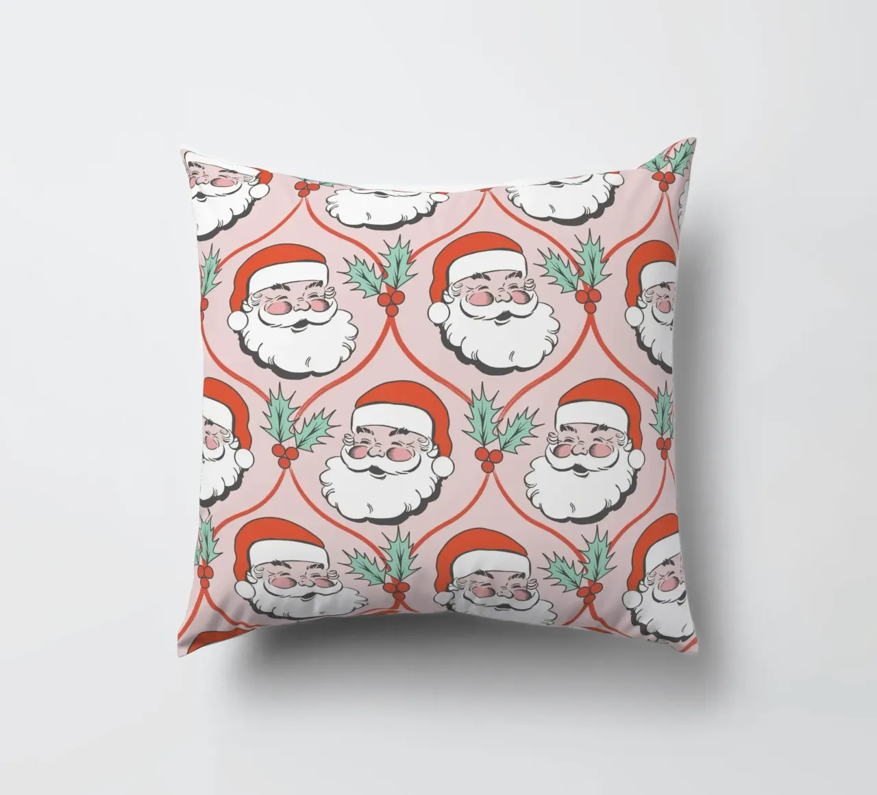 Babbo Natale allegro e retrò cuscino da Winter Whispers