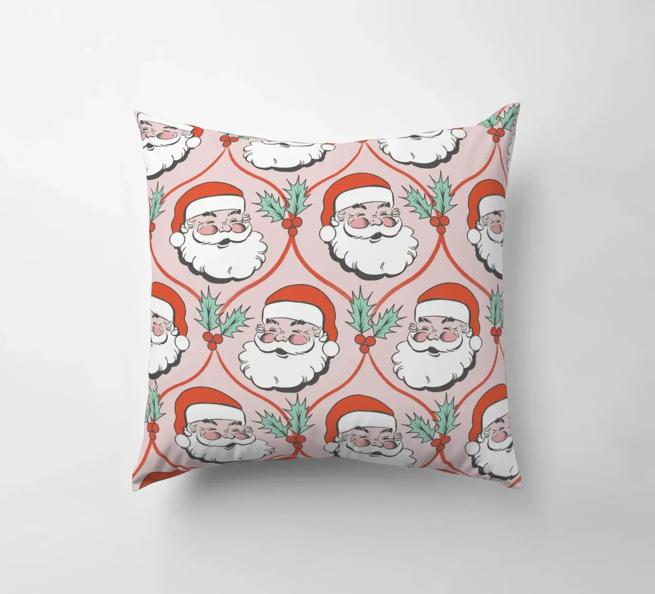 Babbo Natale allegro e retrò cuscino da Winter Whispers