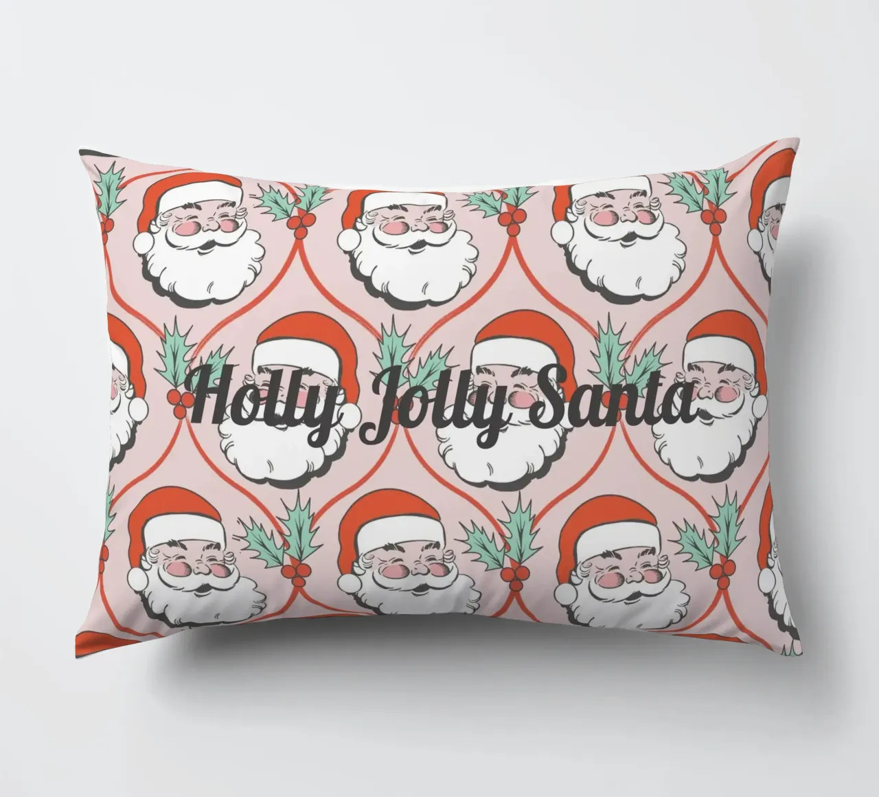 Babbo Natale allegro e retrò cuscino da Winter Whispers