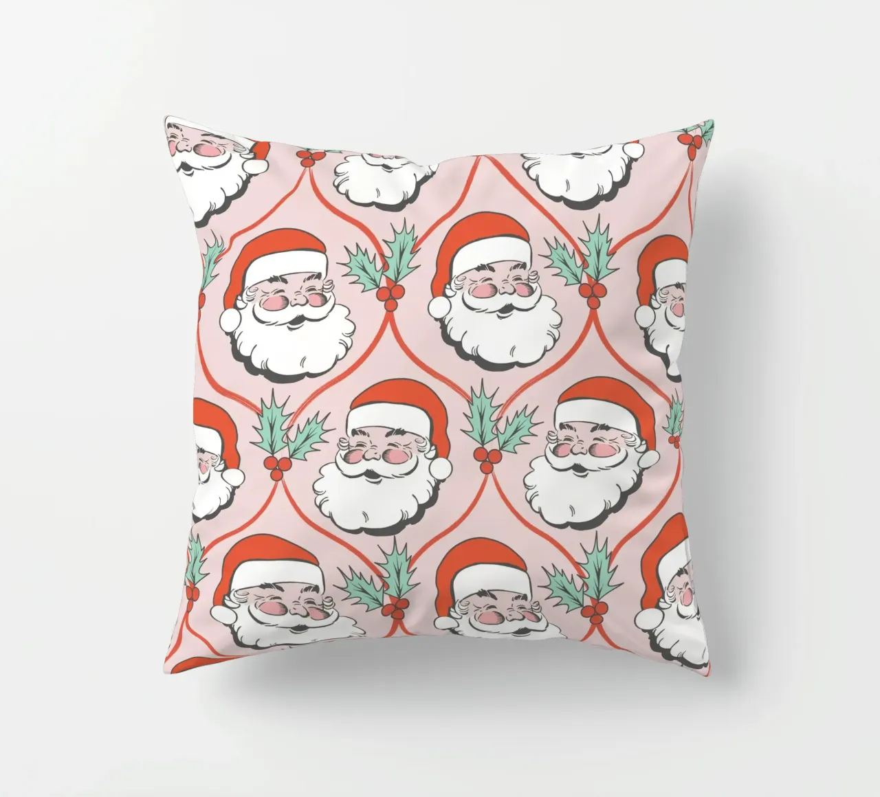 Babbo Natale allegro e retrò cuscino da Winter Whispers