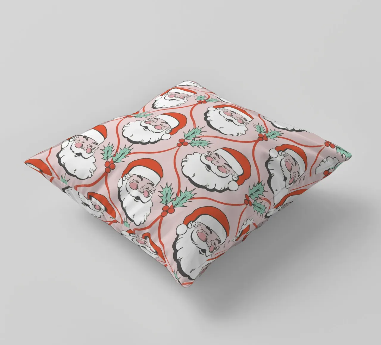 Babbo Natale allegro e retrò cuscino da Winter Whispers