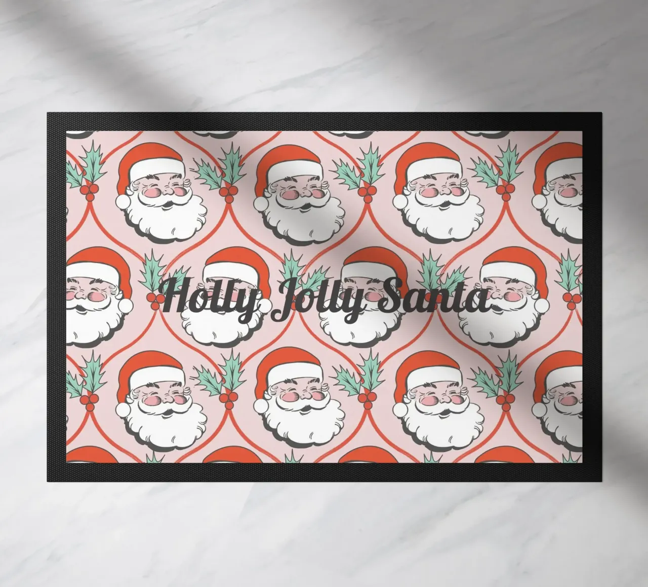 Babbo Natale allegro e retrò zerbino da Winter Whispers