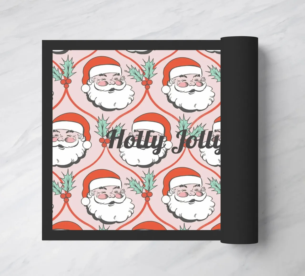 Babbo Natale allegro e retrò zerbino da Winter Whispers