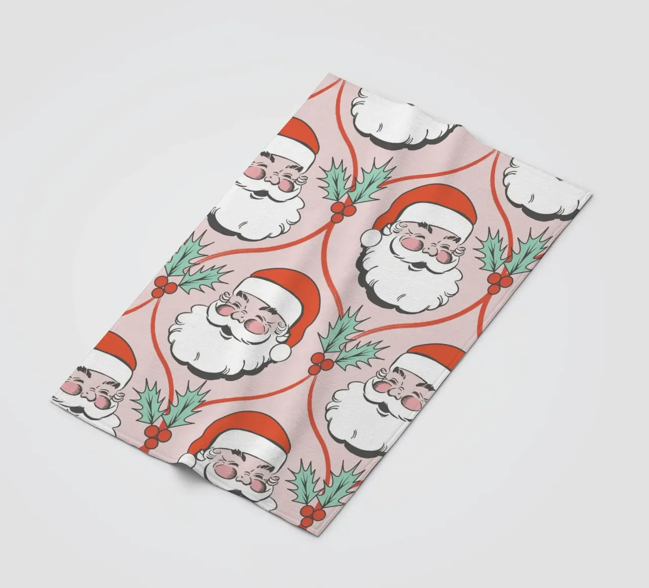 Babbo Natale allegro e retrò coperta in pile da Winter Whispers