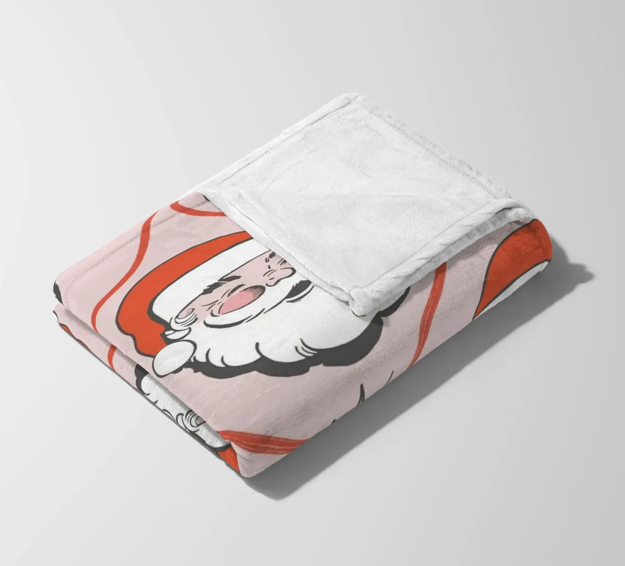 Babbo Natale allegro e retrò coperta in pile da Winter Whispers