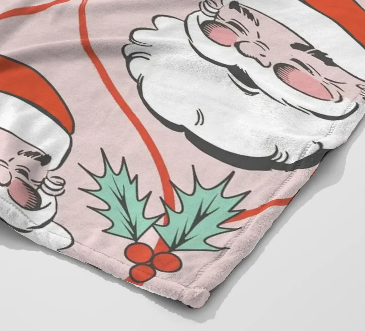 Babbo Natale allegro e retrò coperta in pile da Winter Whispers