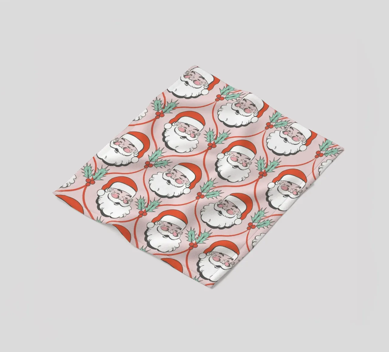 Babbo Natale allegro e retrò coperta in pile da Winter Whispers