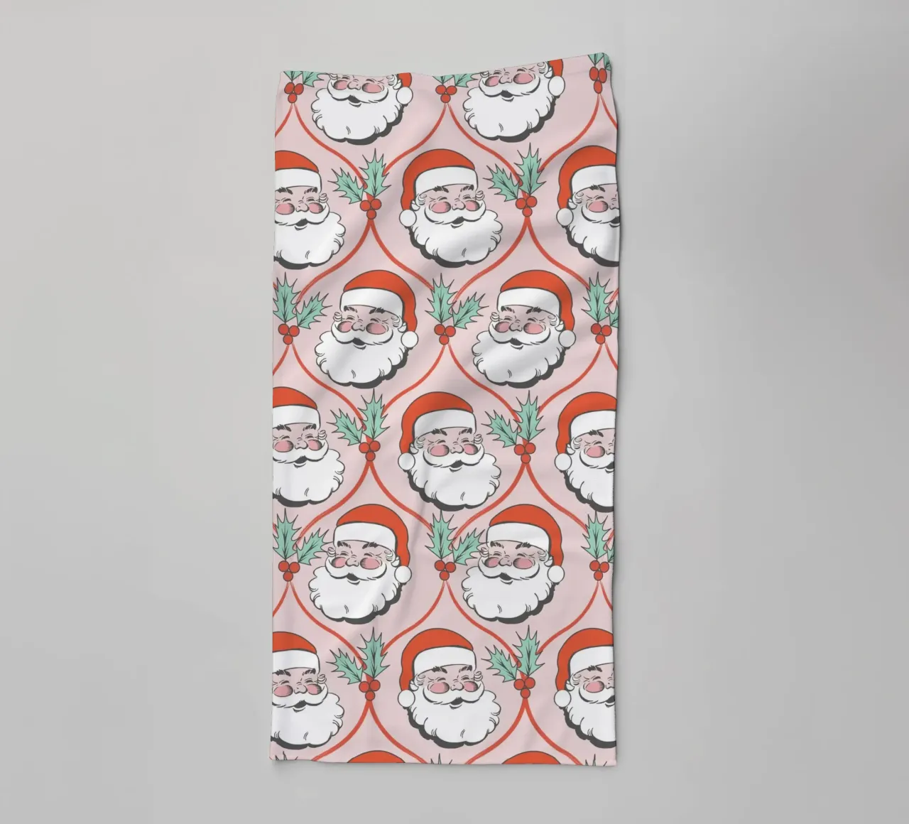 Babbo Natale allegro e retrò asciugamano da bagno da Winter Whispers