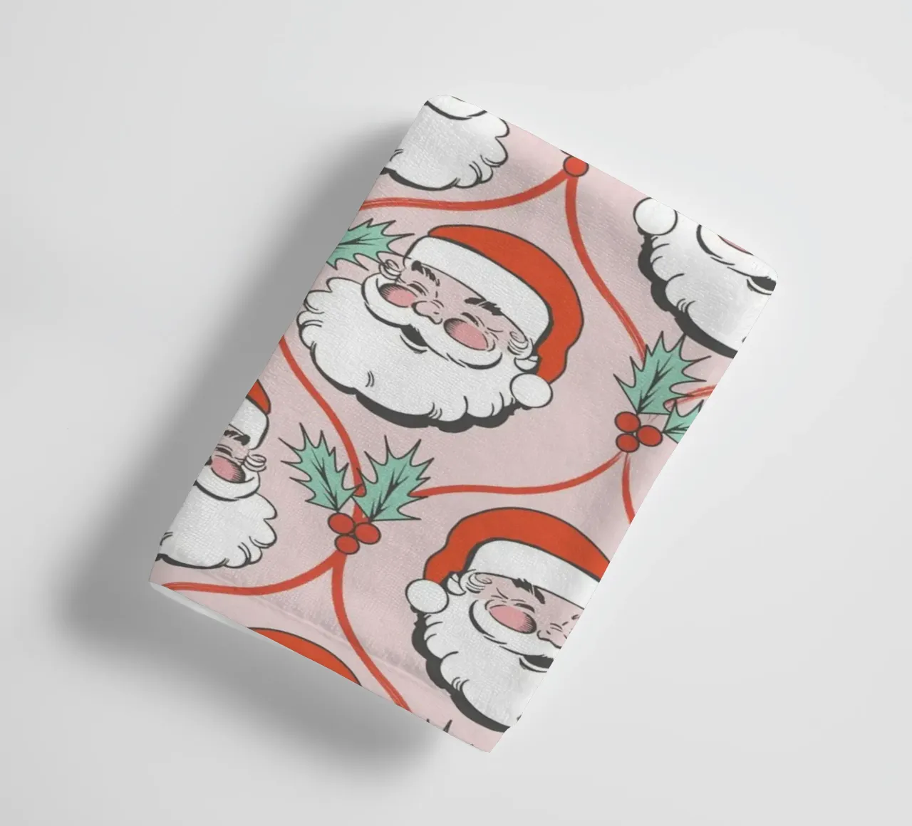 Babbo Natale allegro e retrò asciugamano da bagno da Winter Whispers