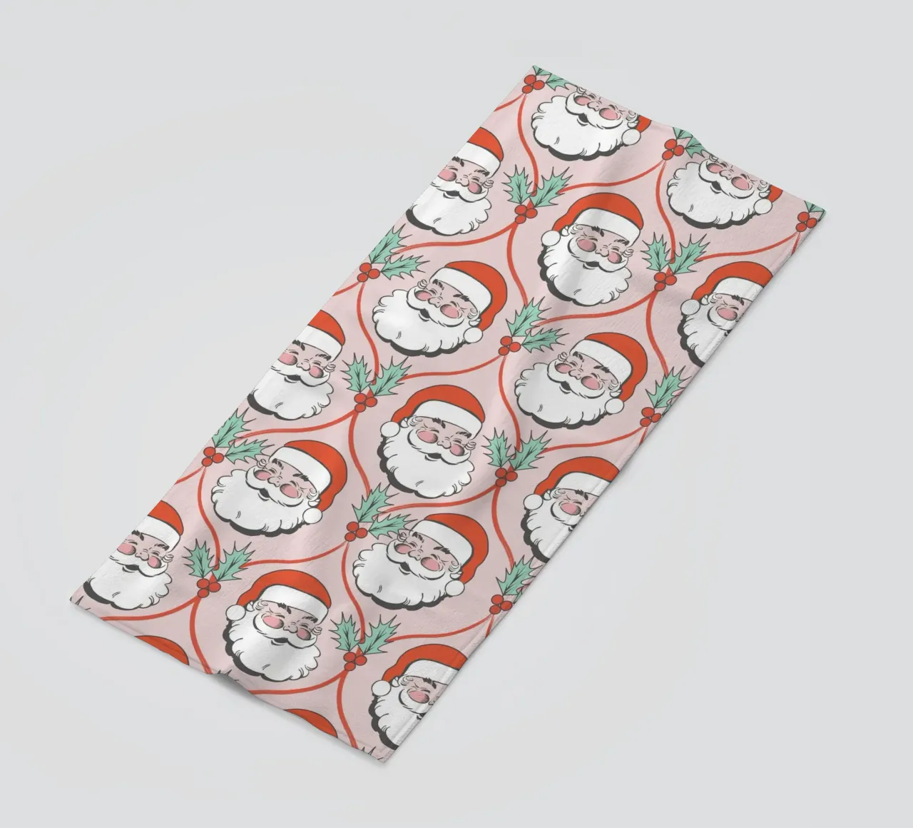 Babbo Natale allegro e retrò telo mare da Winter Whispers