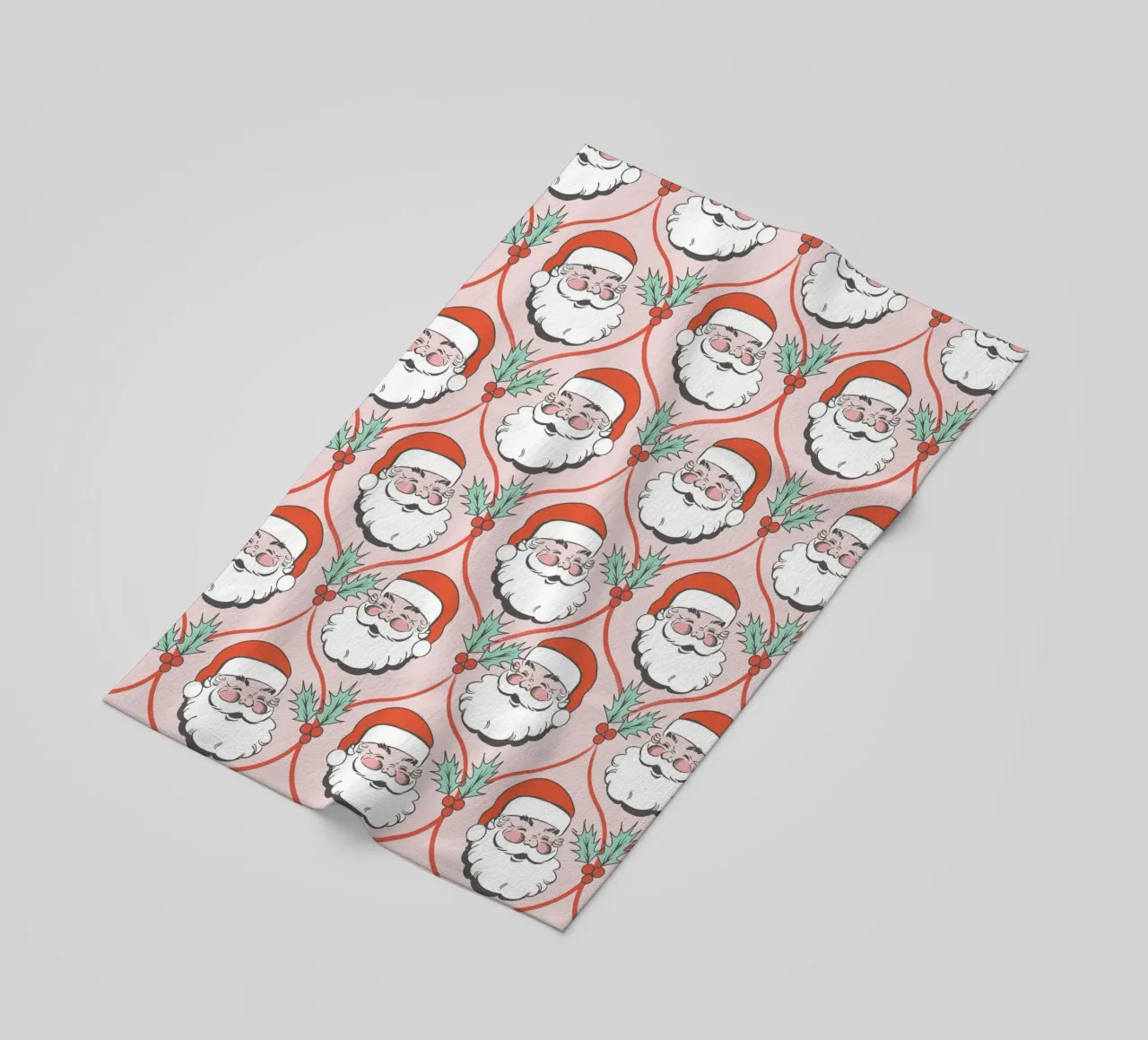 Babbo Natale allegro e retrò telo mare da Winter Whispers