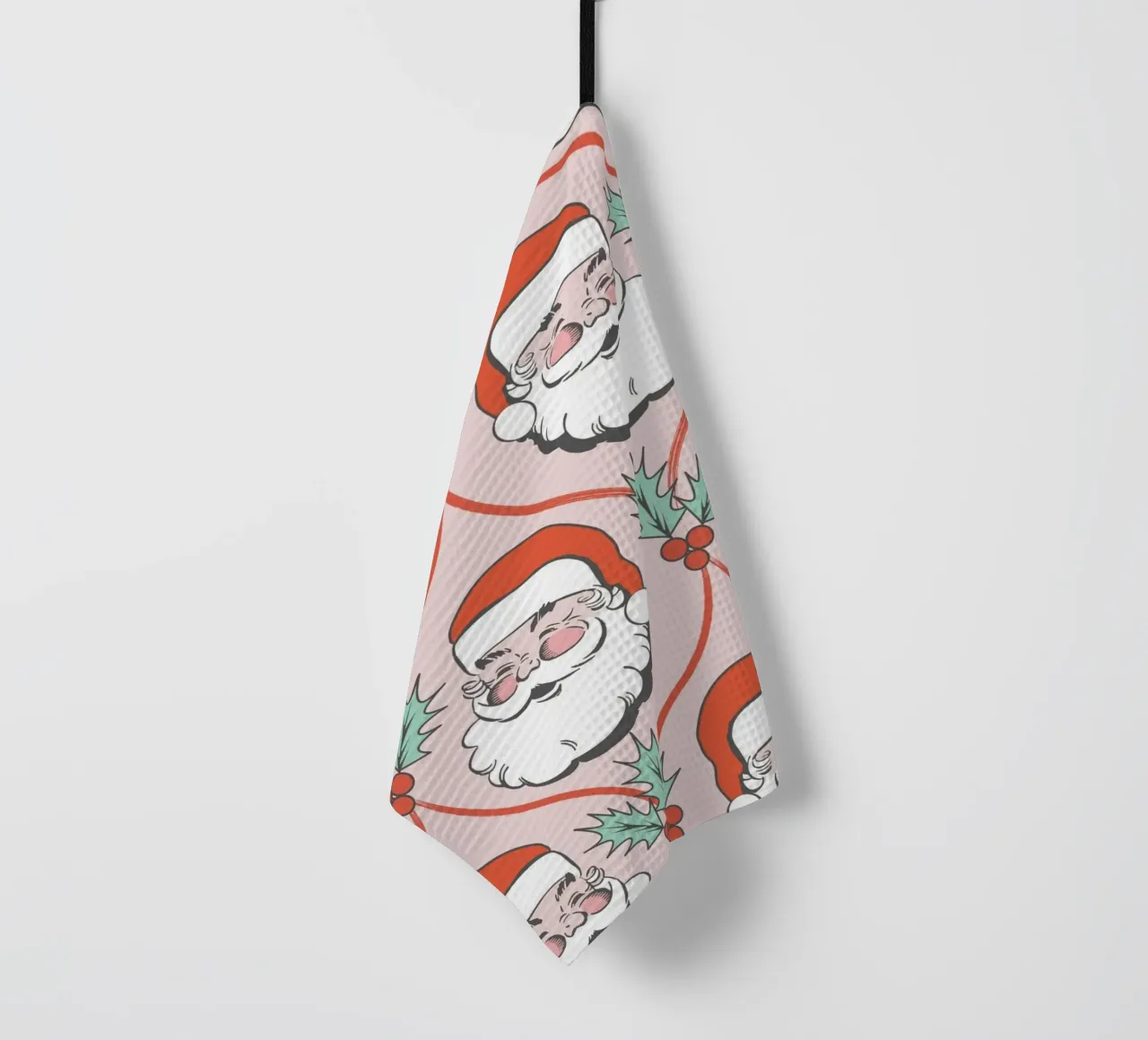 Babbo Natale allegro e retrò canovaccio da cucina da Winter Whispers