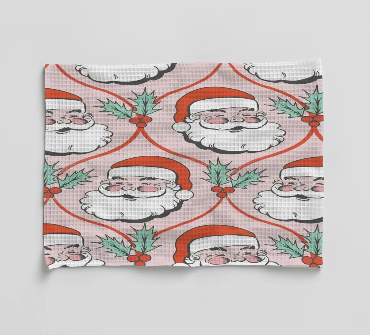 Babbo Natale allegro e retrò canovaccio da cucina da Winter Whispers