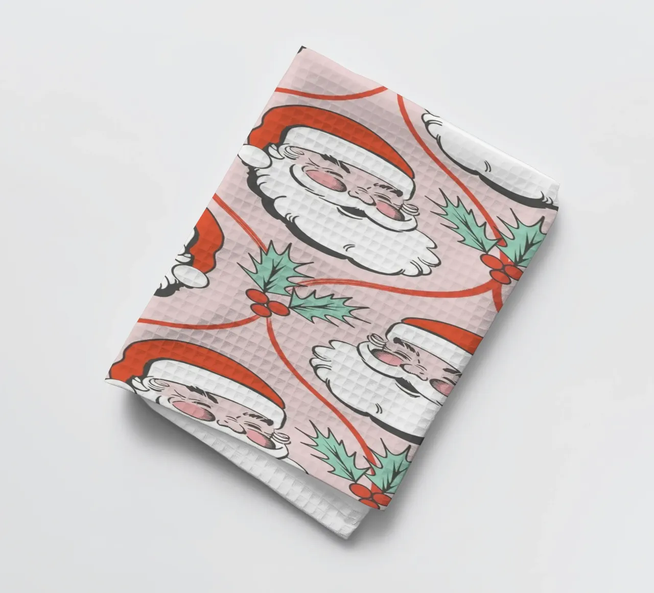 Babbo Natale allegro e retrò canovaccio da cucina da Winter Whispers