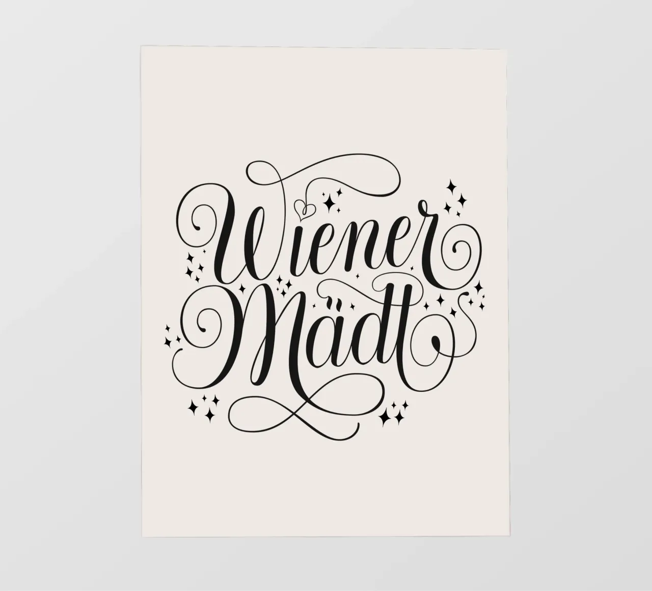 Wiener Mädels aufgepasst. Hier ist euer Design. Backlit Folie von CalliLetters