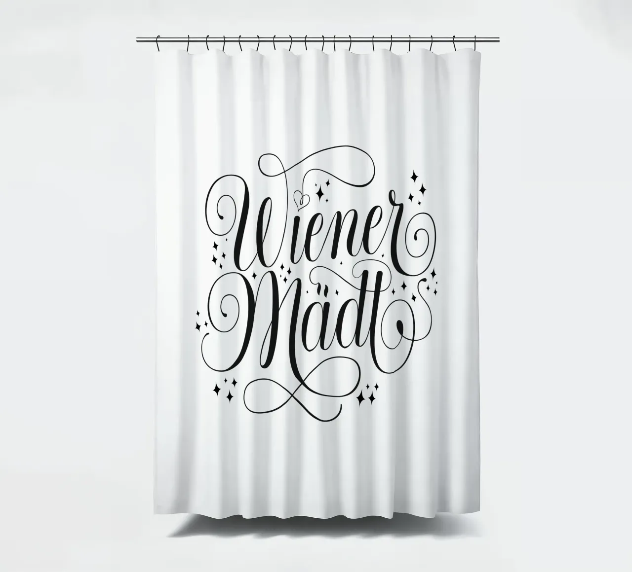 Wiener Mädels aufgepasst. Hier ist euer Design. Duschvorhang von CalliLetters