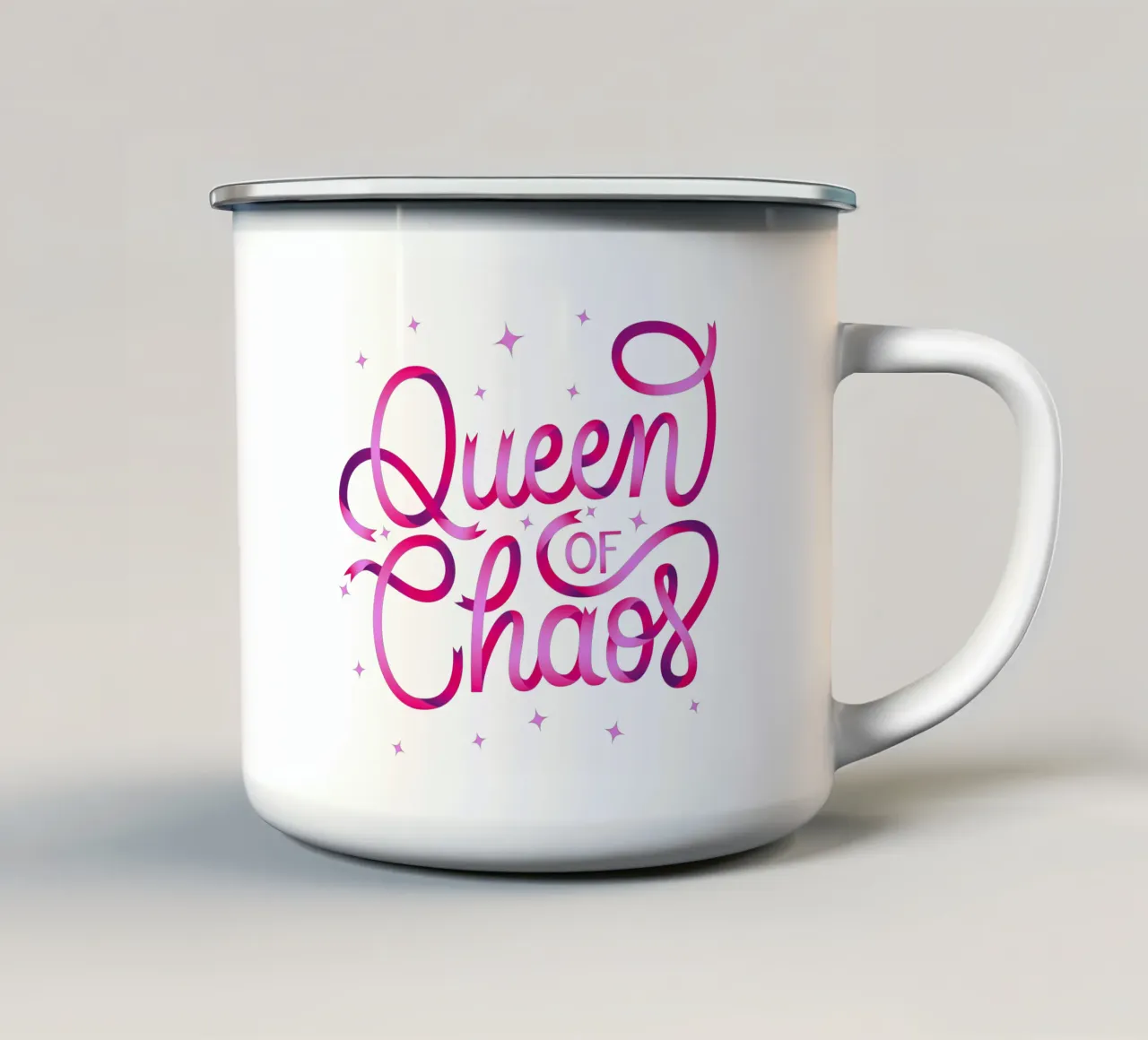 Regina del Caos tazza in smalto da CalliLetters