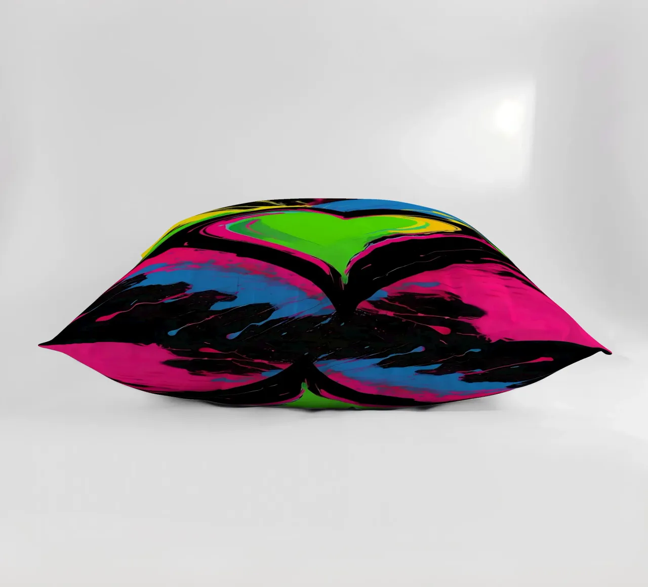 Sprazzi di colore con heart_colourful cuscino da Farbträume