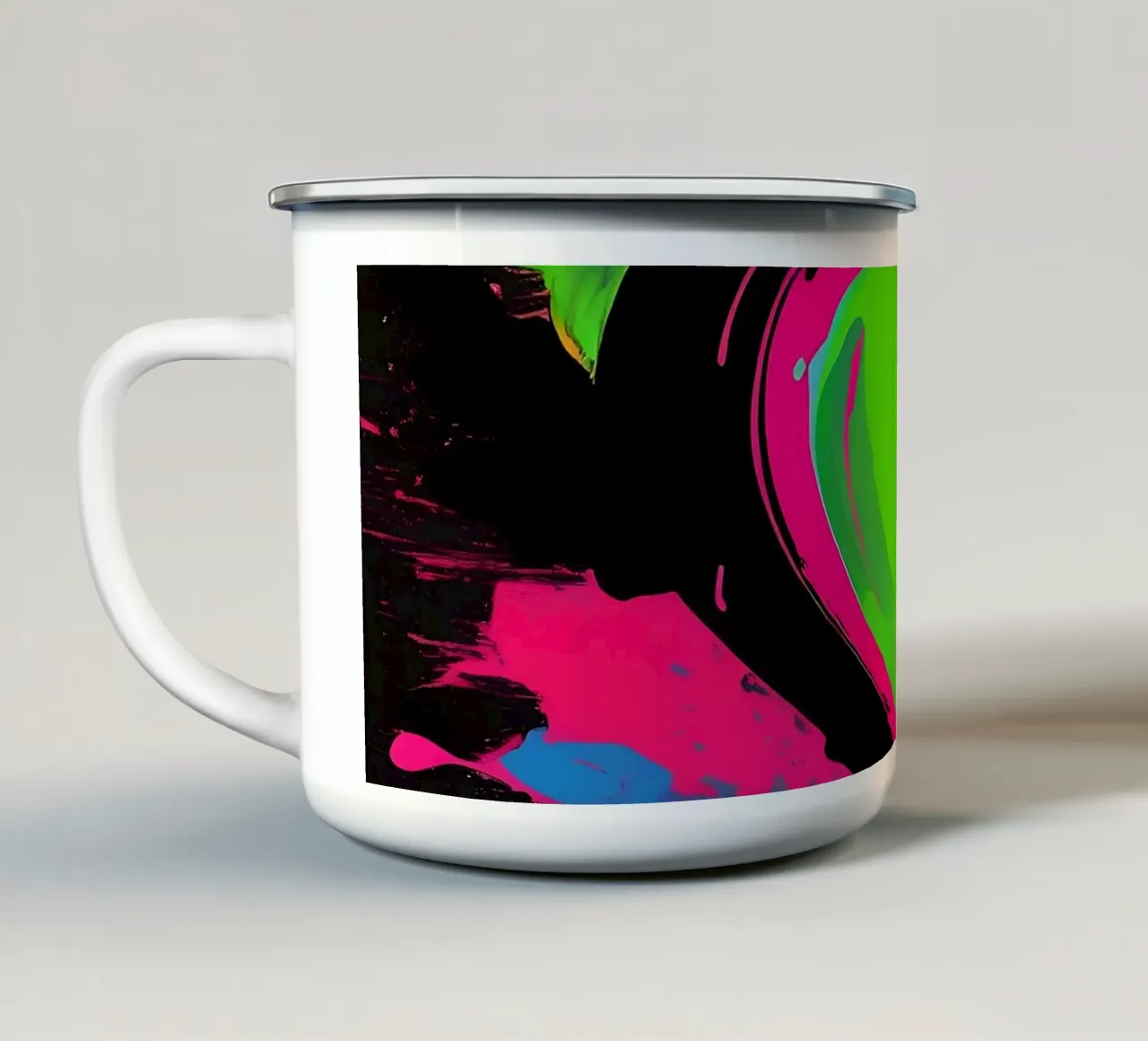 Sprazzi di colore con heart_colourful tazza in smalto da Farbträume