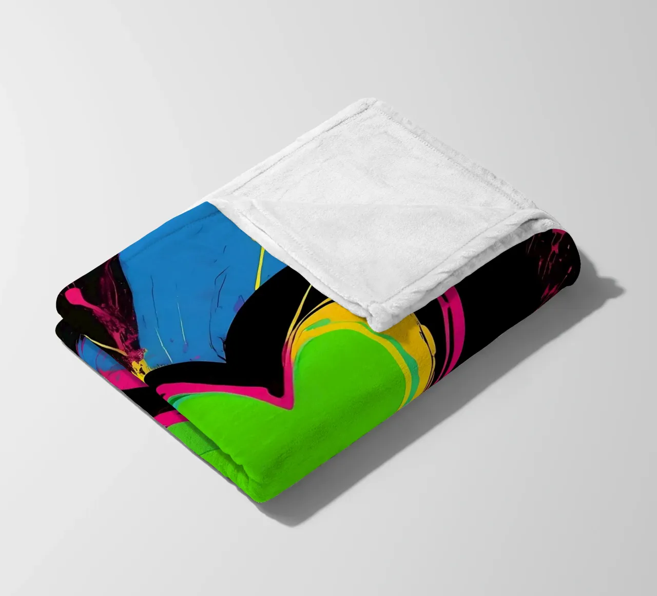 Sprazzi di colore con heart_colourful coperta in pile da Farbträume