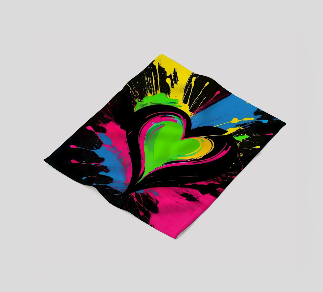 Sprazzi di colore con heart_colourful coperta in pile da Farbträume