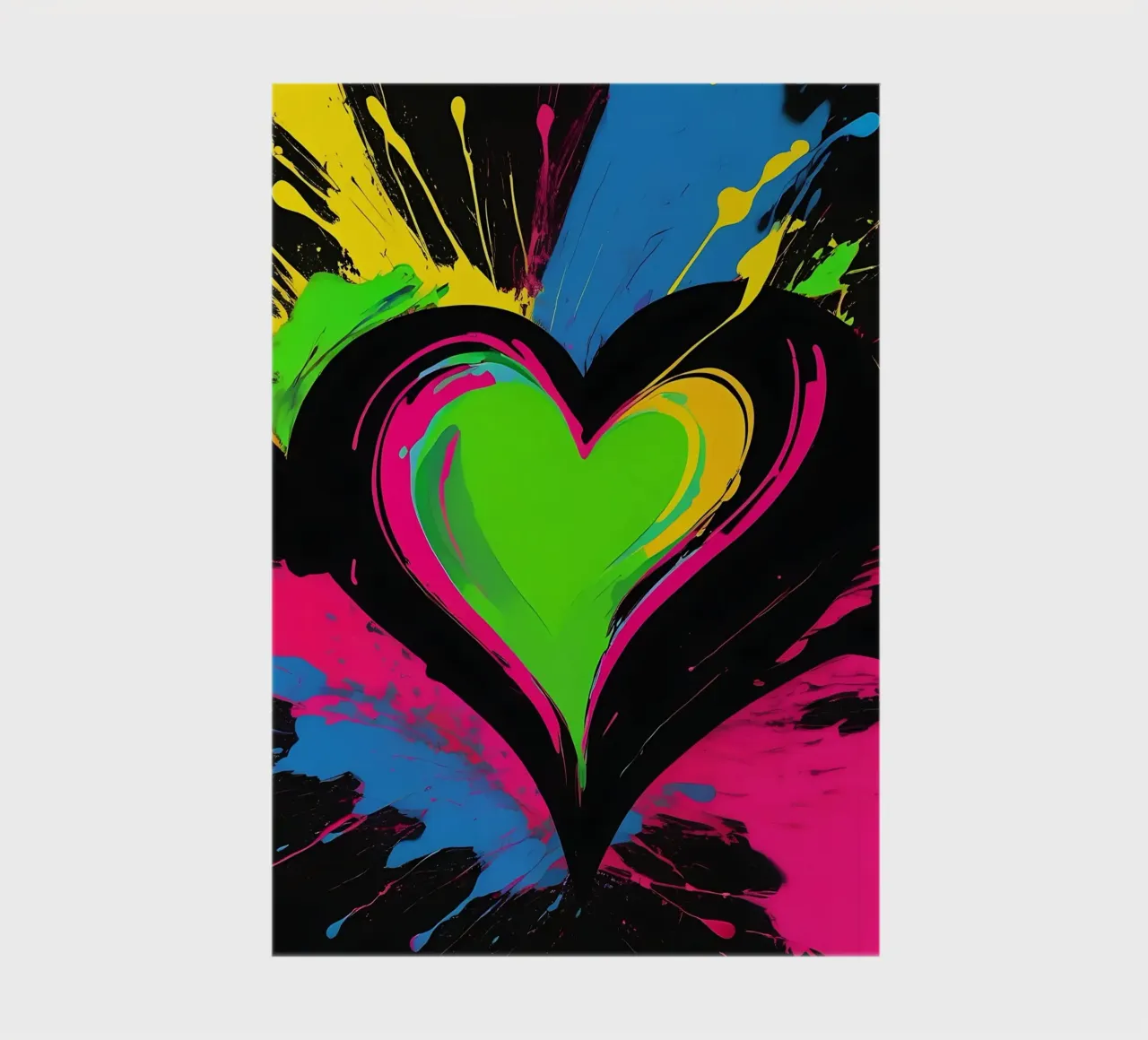 Splashes of colour with heart_colourful notebook by Farbträume