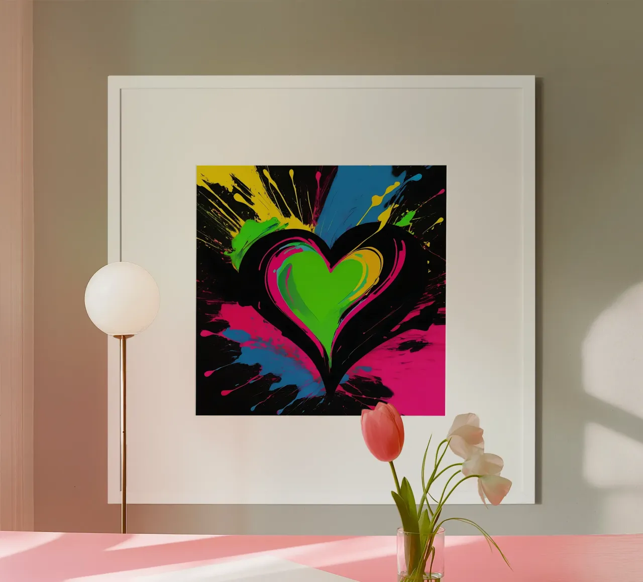 Sprazzi di colore con heart_colourful poster da Farbträume