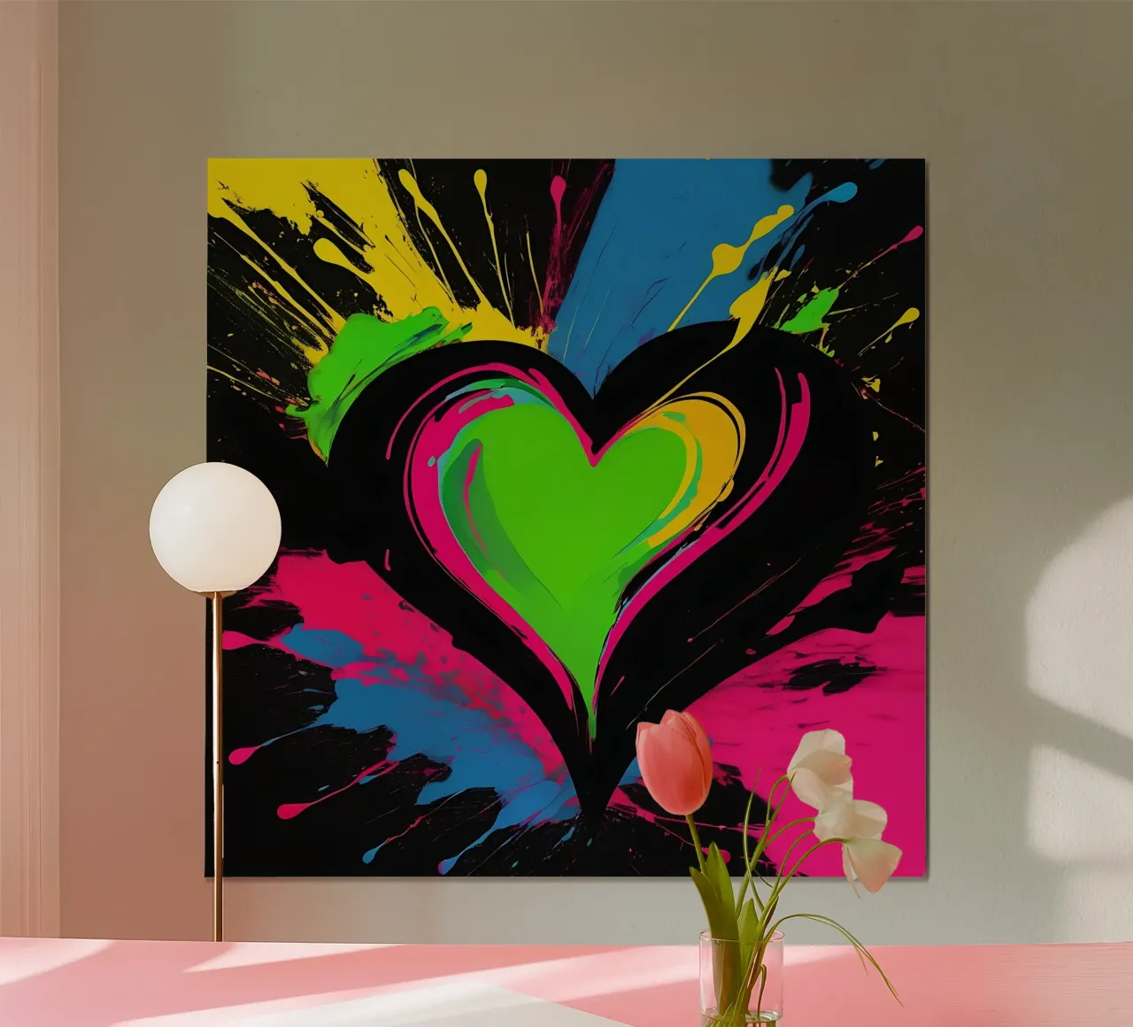 Sprazzi di colore con heart_colourful carta hahnemühle da Farbträume