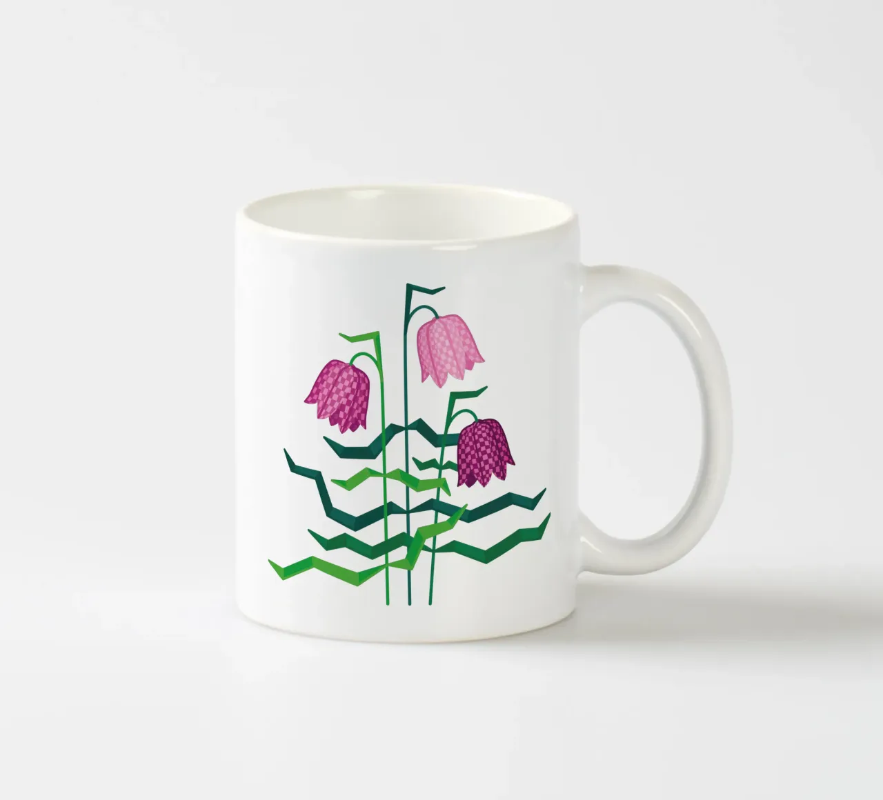 Snake's Head Fritillary tazza in ceramica da Lidia Blomgren