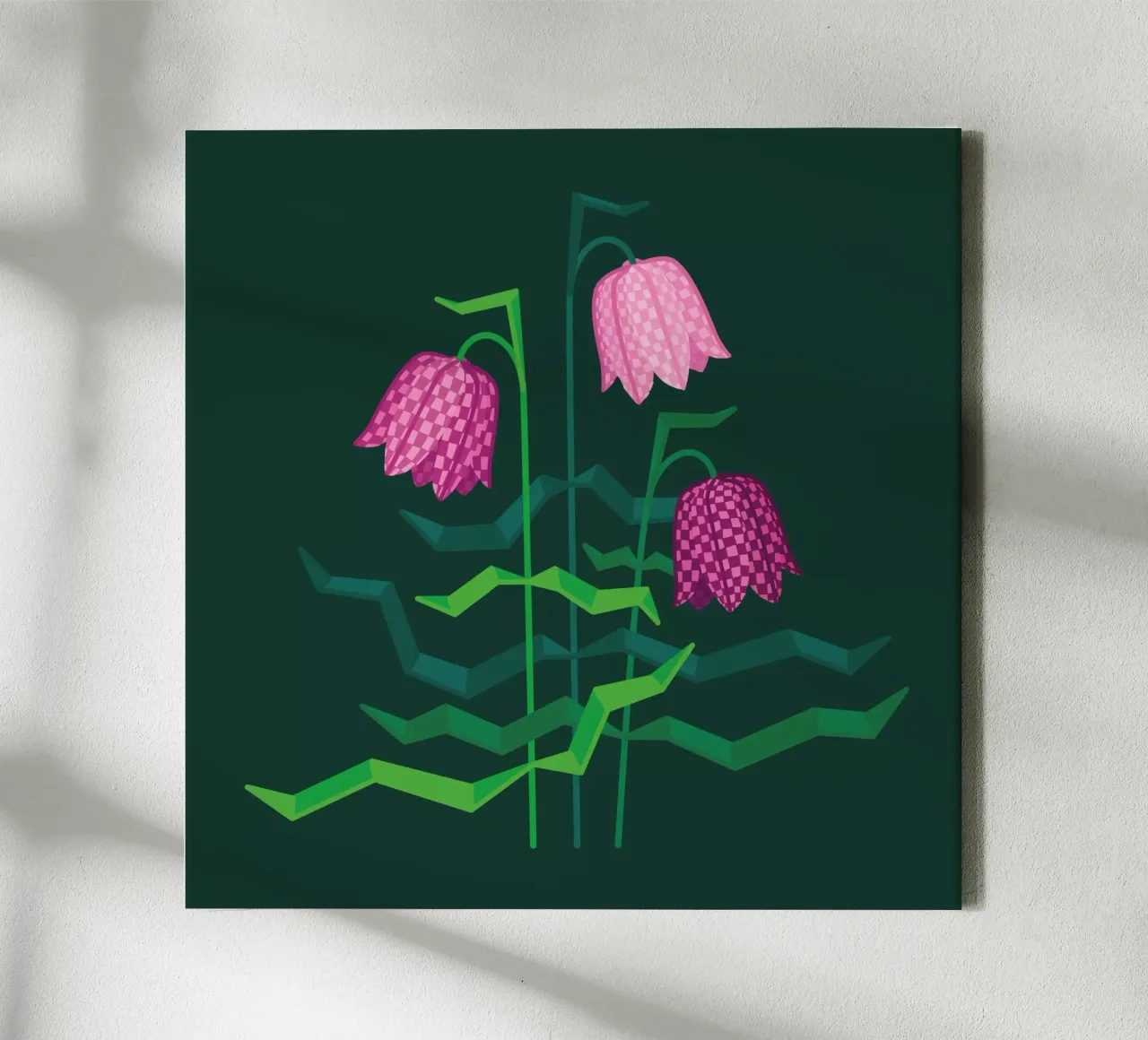 Snake's Head Fritillary canvas met Baklijst van Lidia Blomgren