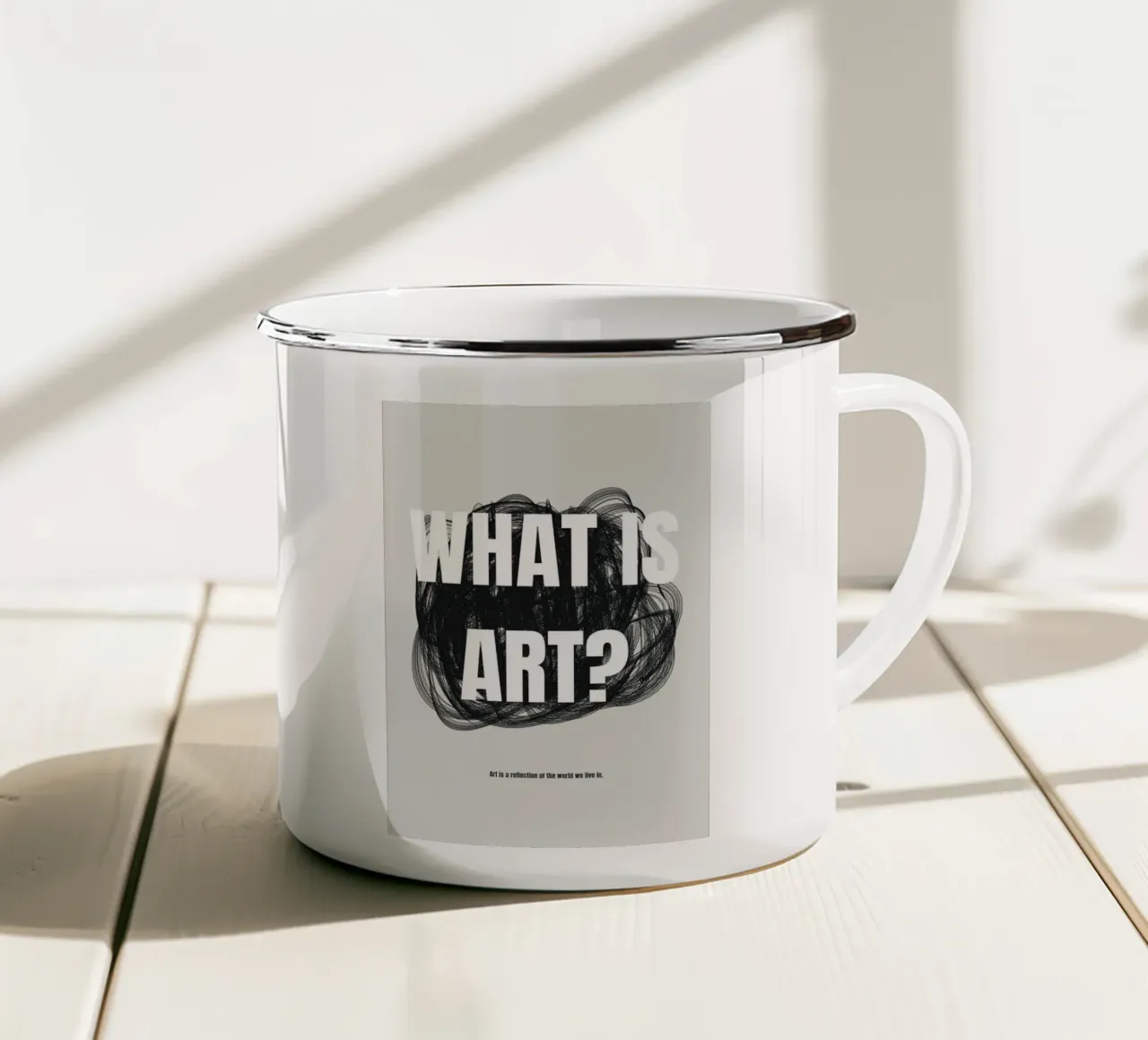 WHAT IS ART? tazza in smalto da BAWA